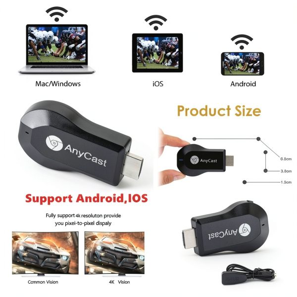 Topteng 4K M100 WiFi Display Dongle Wireless HDMI Streaming-1