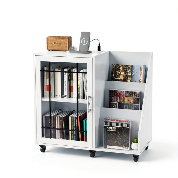 Winado Record Player Stand Mid Century Album Storage Table-7