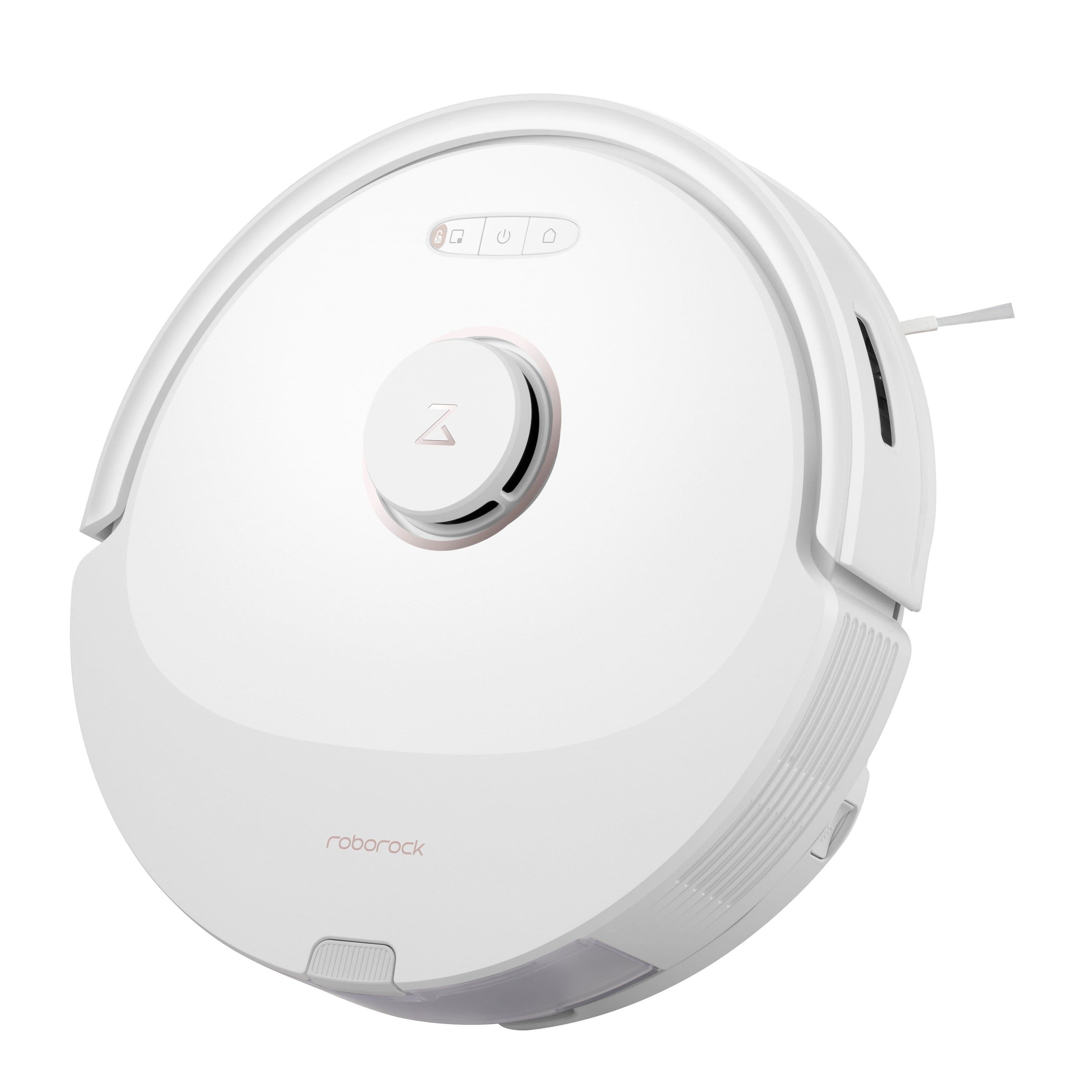 Roborock Q8 Max robot vacuum cleaning a living room carpet