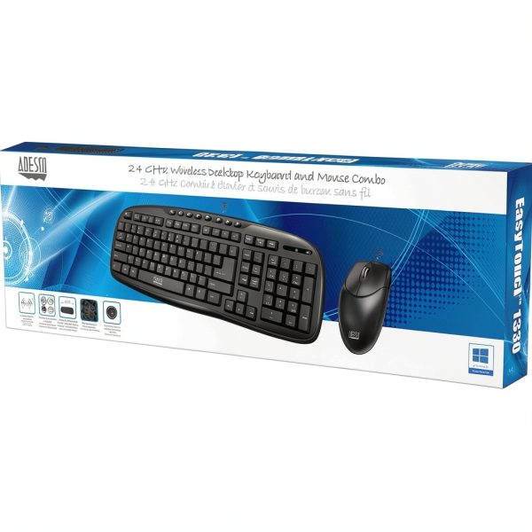 Adesso Wireless Desktop Keyboard Mouse Combo 2.4GHz-6
