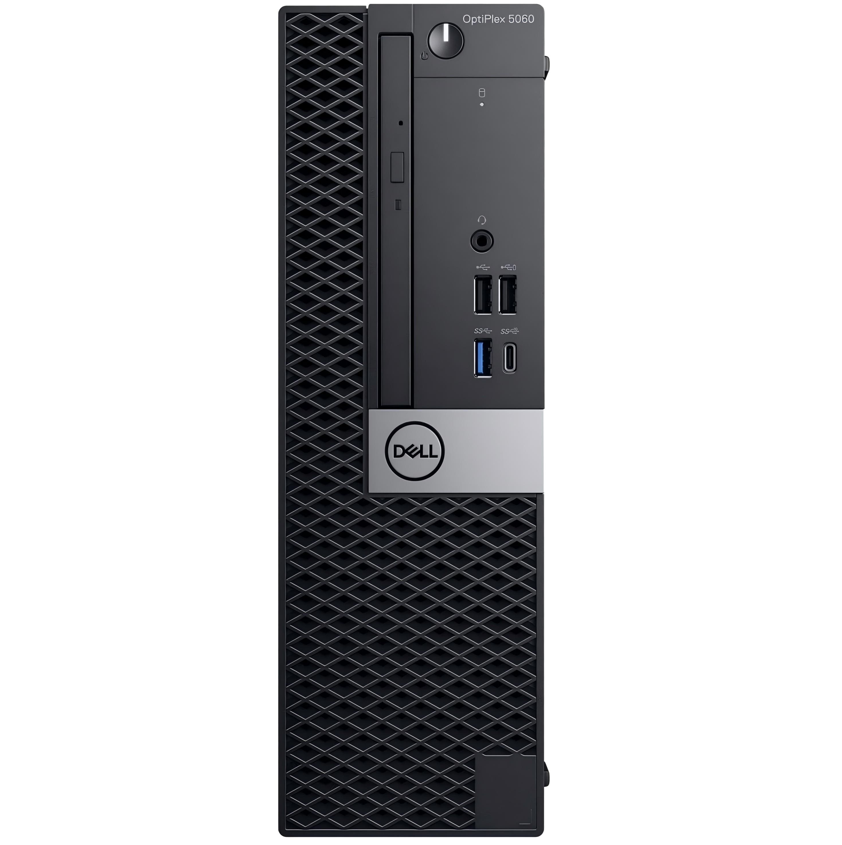Dell Optiplex 5060 desktop setup with dual monitors in an office environment