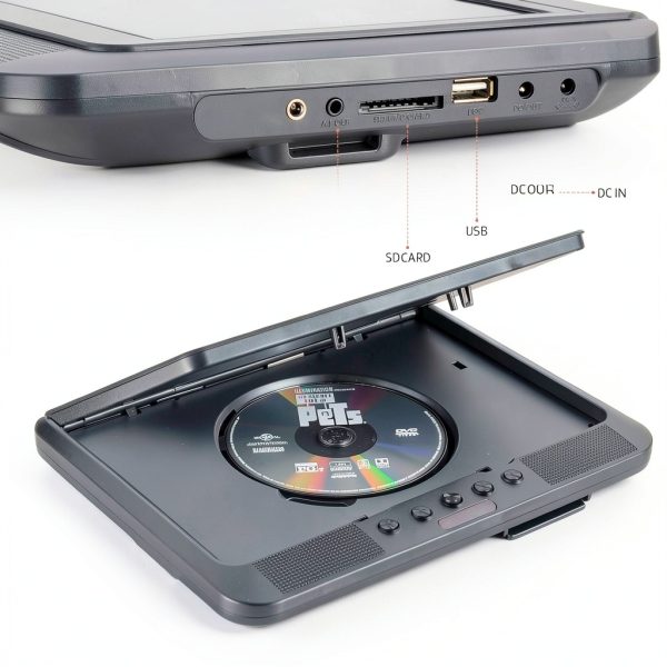 Memorex PDV200 Dual Screen DVD Player Bluetooth Transmitter-2