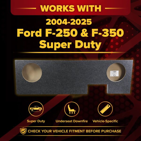 QPower Dual 10 Sealed Sub Box Ford F250 F350 Super Duty-1