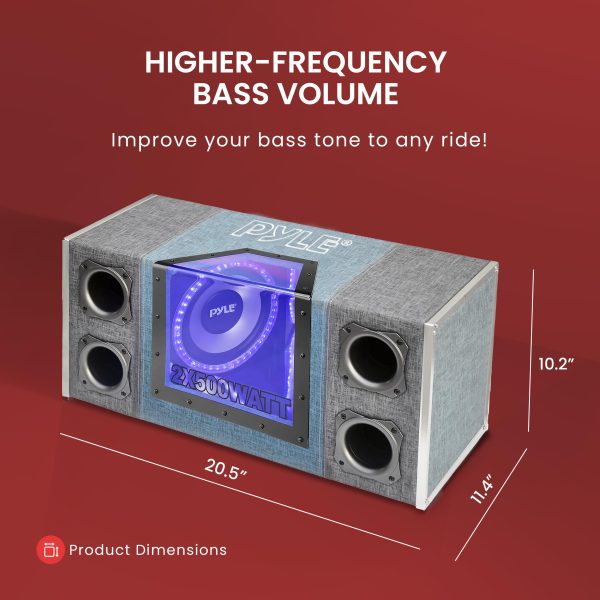 Pyle 10 Inch Subwoofer Deep Bass Bandpass Enclosure-1