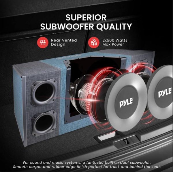 Pyle 10 Inch Subwoofer Deep Bass Bandpass Enclosure-2