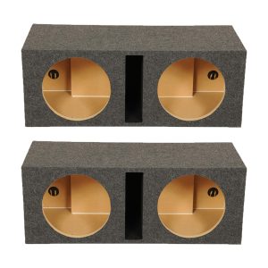 QPower QBASS Dual 12 Inch Car Subwoofer Enclosure Box-0