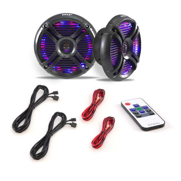 Pyle 6.5 Waterproof Marine Speakers 250W Outdoor Boats-3