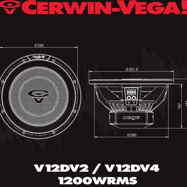 Cerwin Vega V12DV2 12 Inch Dual 2 Ohm Subwoofer-5