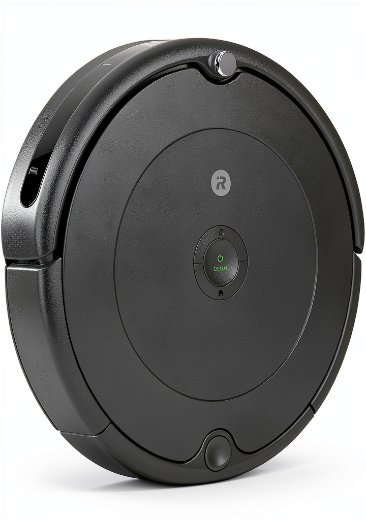 Installing iRobot Roomba 694 Wi Fi Connected Robot Vacuum Charcoal Grey on a wooden desk