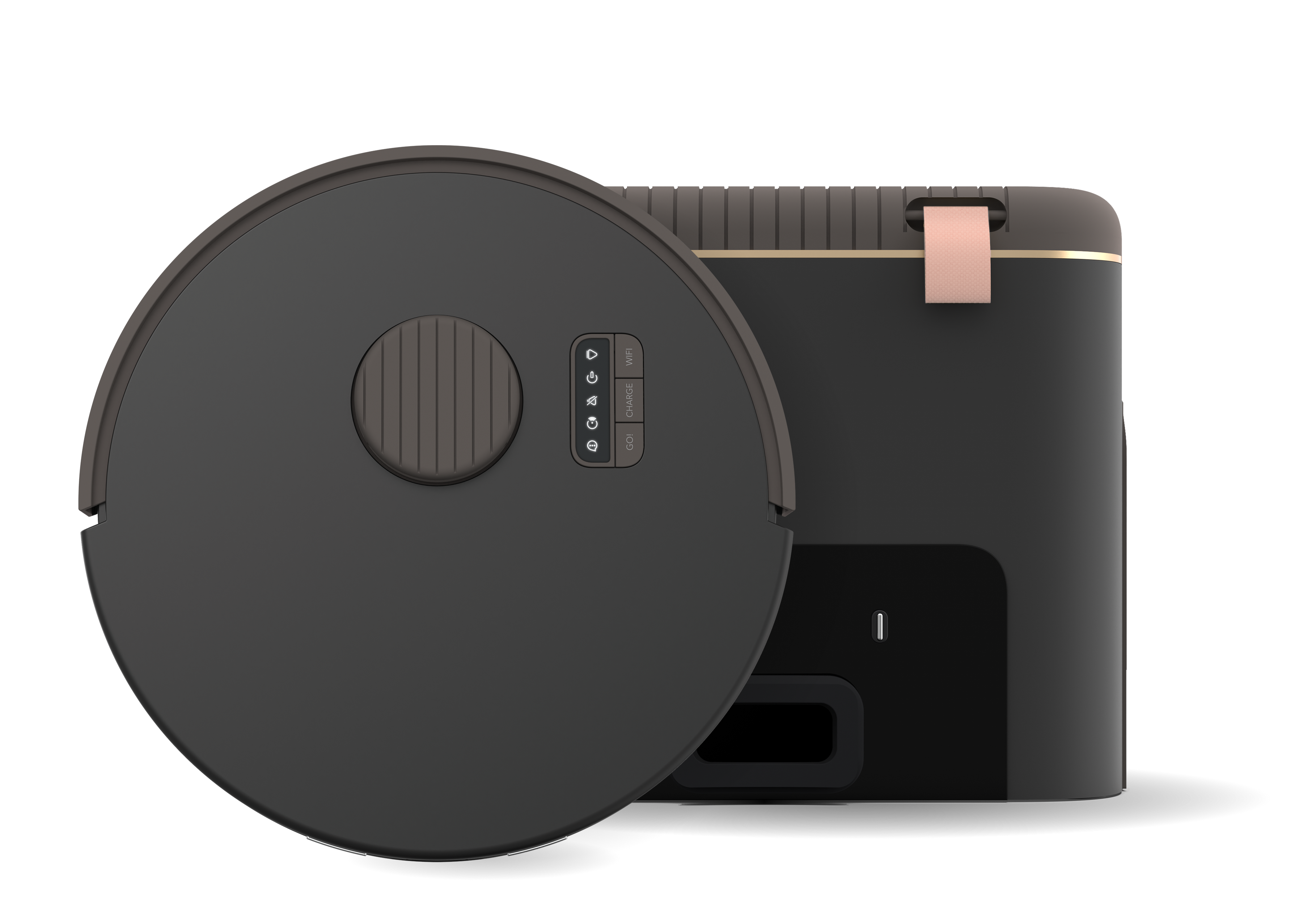 bObsweep Bio robot vacuum cleaning on hardwood floor