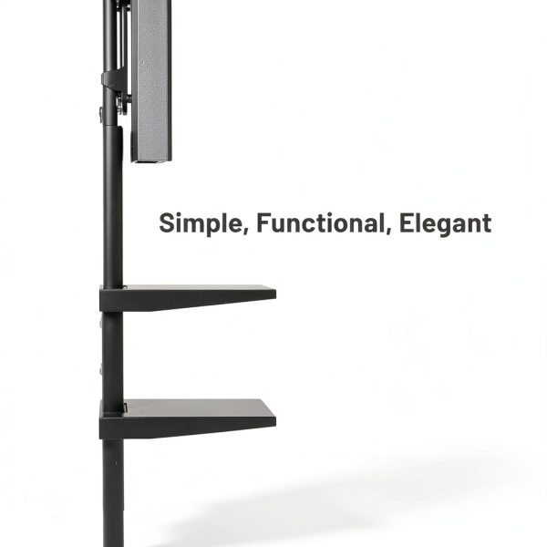 WALL Series V3 SW Steel Floating Entertainment Shelf Media-2