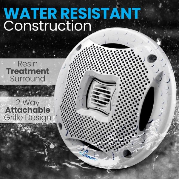 Pyle Lanzar 6.5 Waterproof Marine Speakers 400 Watt-4