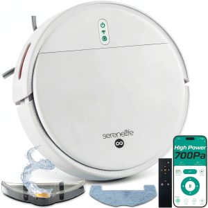 SereneLife Smart Robot Vacuum App Control 3 Cleaning Modes-0