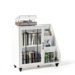 Winado Record Player Stand Mid Century Album Storage Table-0