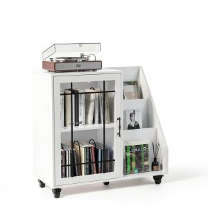 Winado Record Player Stand Mid Century Album Storage Table-0