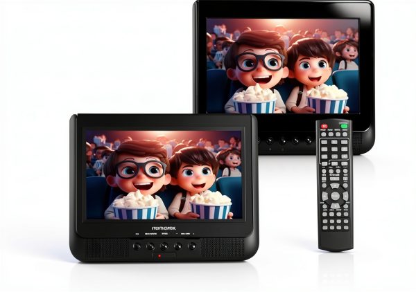 Memorex PDV200 Dual Screen DVD Player Bluetooth Transmitter-0