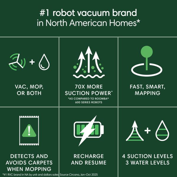 iRobot Roomba 105 Combo Vacuum Mop LiDAR Smart Mapping-1