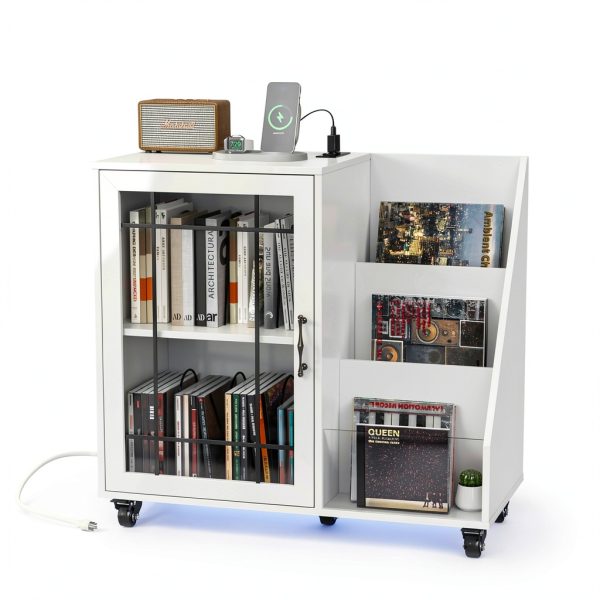 Winado Record Player Stand Mid Century Album Storage Table-1