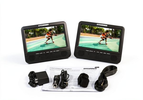 Sylvania Portable DVD Player Dual Screens Car Travel-4
