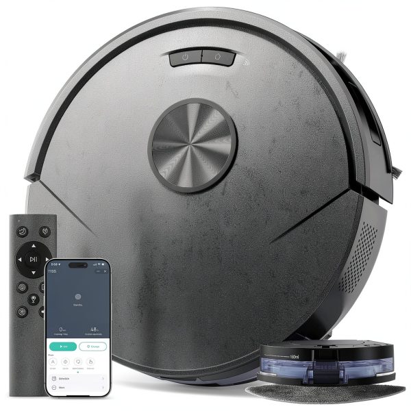 Teendow Robot Vacuum Mop App Control Pet Hair Self Charging-0