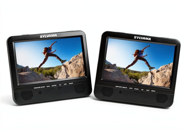Sylvania Portable DVD Player Dual Screens Car Travel-1